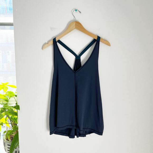 Lululemon Blue Mesh Racerback Tank Size 4 - Picture 1 of 4